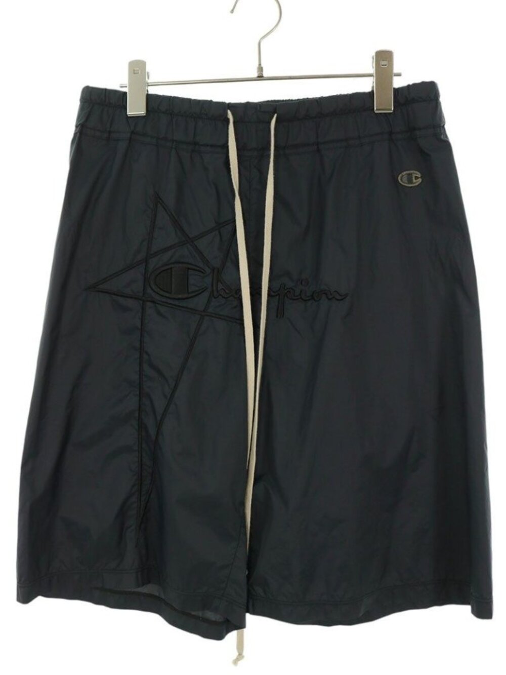 Moncler Rick Owens Logo Embroidered Nylon Shorts